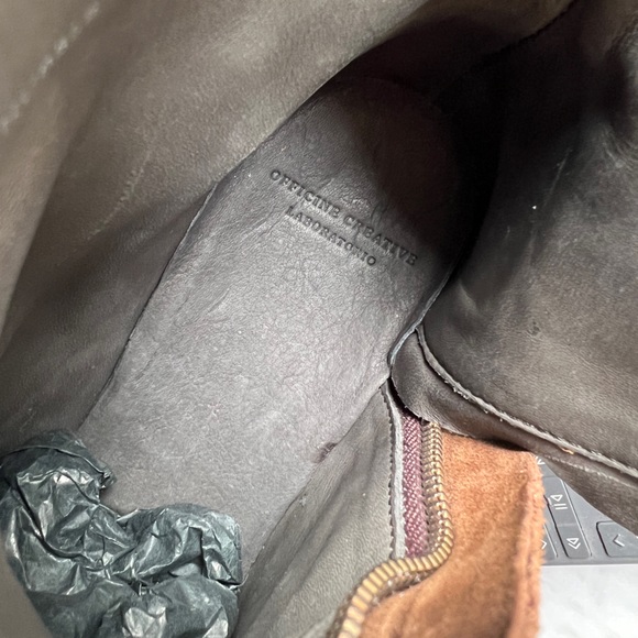 OFFICINE CREATIVE Sz 38.5 Brand New chocolate brown booties suede. - Picture 8 of 10